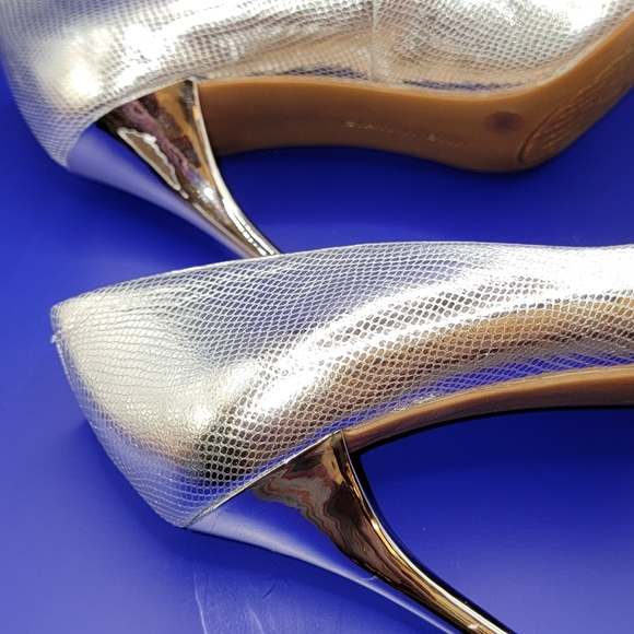 Gianni Bini Silver/Chrome Heels - Picture 3 of 5